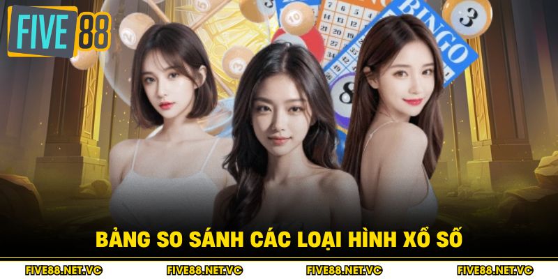 Bảng so sánh các loại hình xổ số